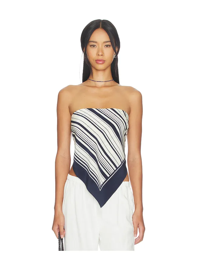 Lovers and Friends Lovers and Friends CARMEN トップ - Navy,White.の商品画像