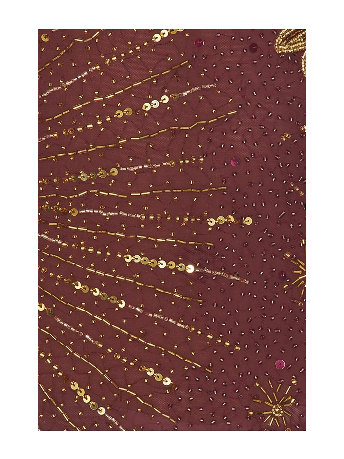 Leslie Amon DRESS ドレス - Brown,Metallic Gold. - 画像5