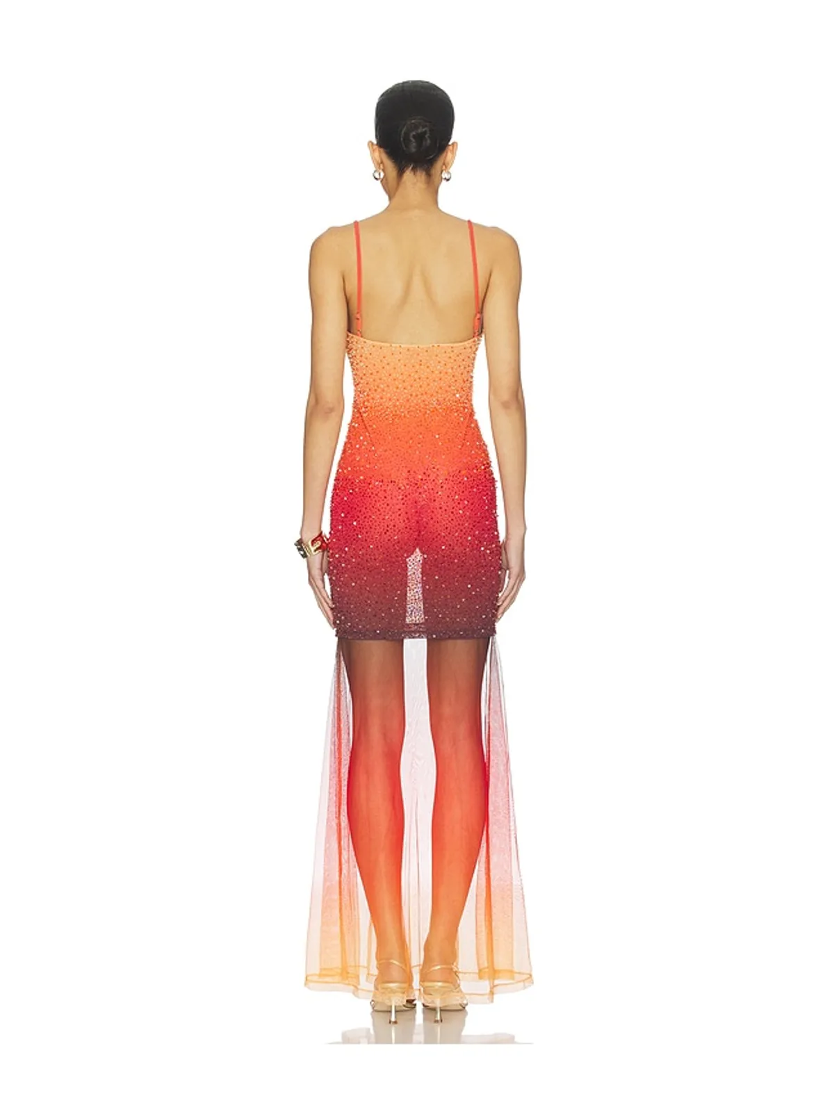 Leslie Amon SUNSET ドレス - Orange,Red. - 画像3