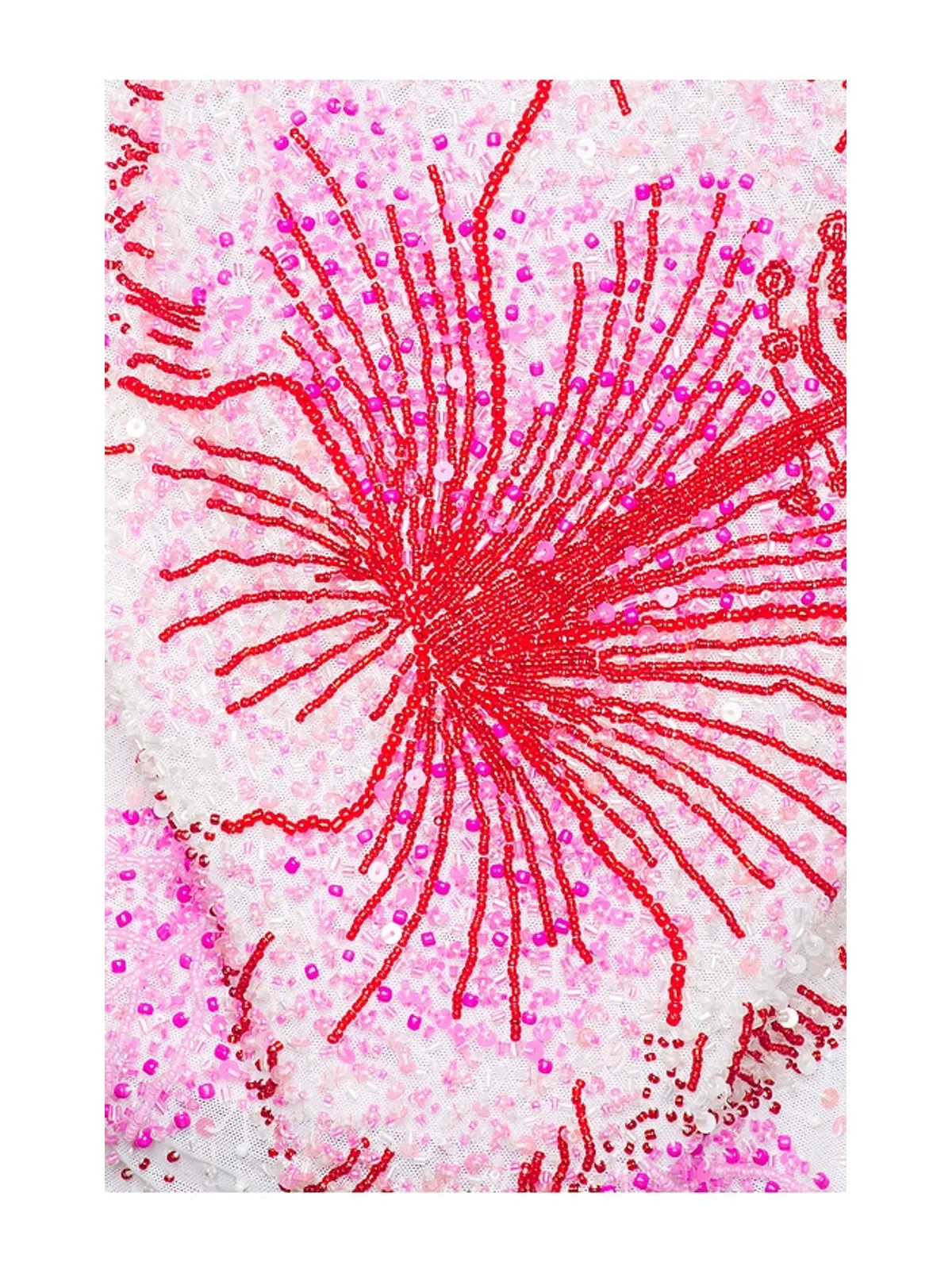 Leslie Amon HIBISCUS トップ - White,Red. - 画像5