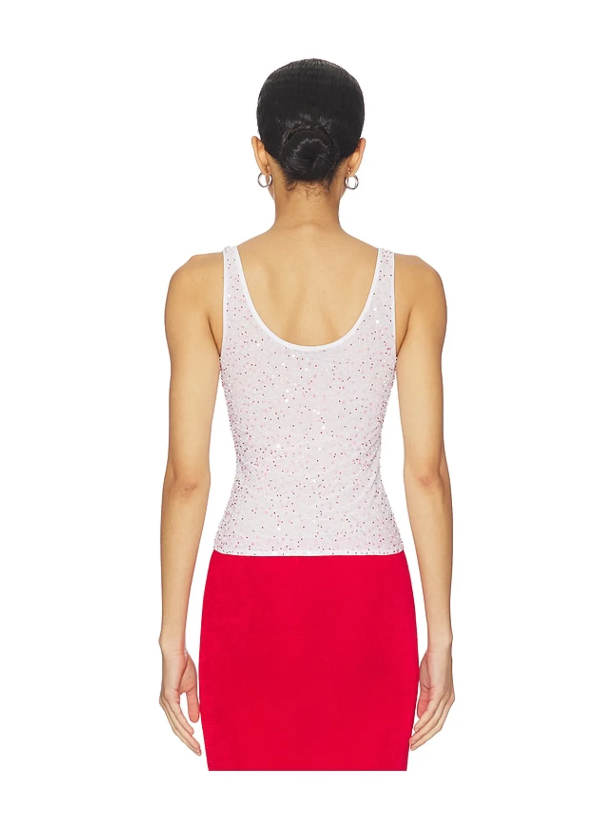 Leslie Amon HIBISCUS トップ - White,Red. - 画像3