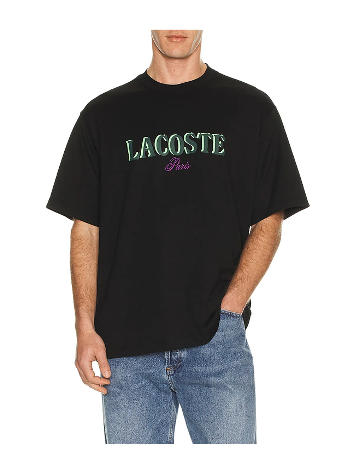 Lacoste LOOSE FIT ロゴTシャツ - 画像1