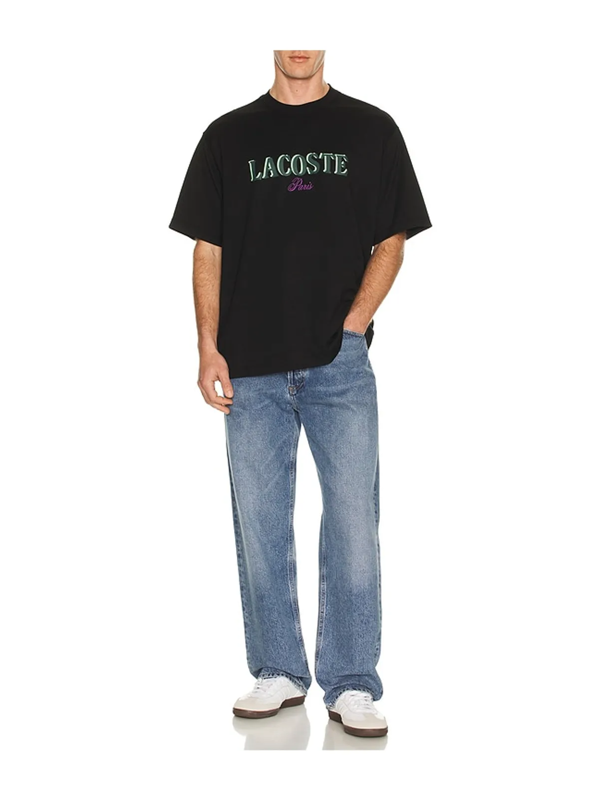 Lacoste LOOSE FIT ロゴTシャツ - 画像3