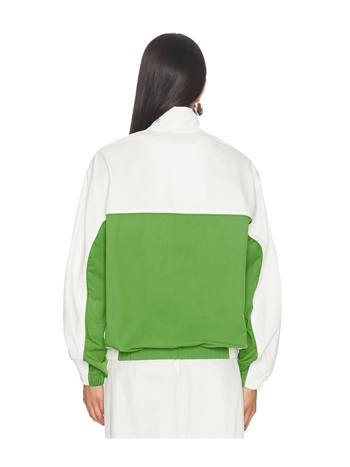 Lacoste Relaxed Fit Twill Jacket - White,Green. - 画像4