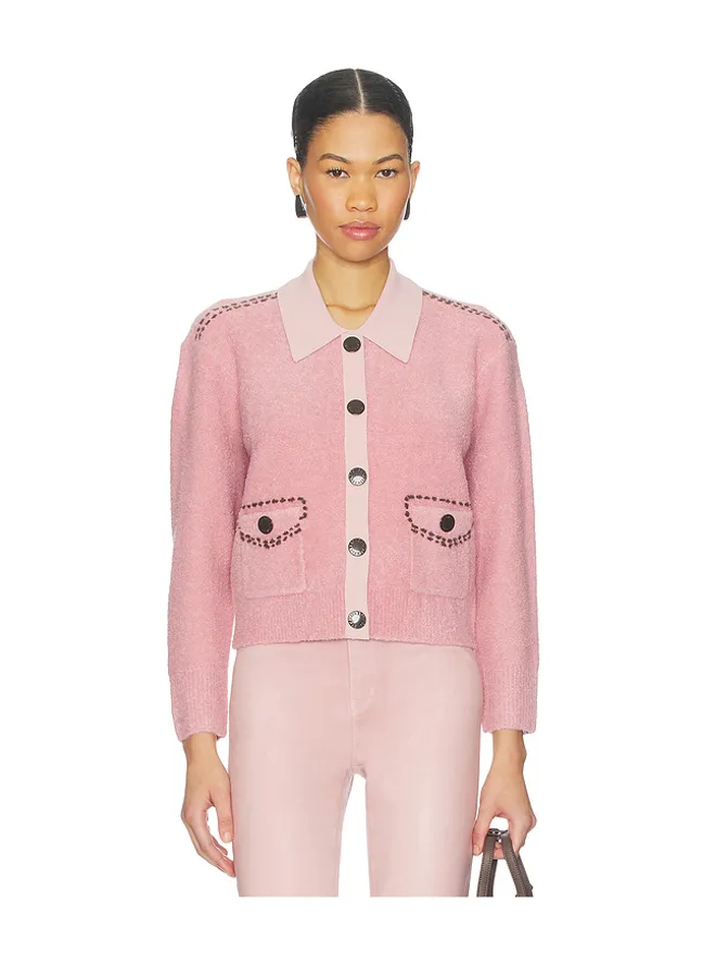 L'AGENCE L'AGENCE POETRY ステッチクロップドカーディガンの商品画像