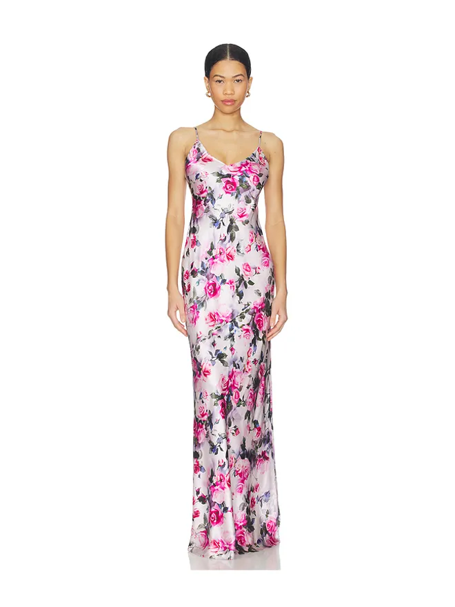 L'AGENCE L'AGENCE Serita Maxi V Neck Bias Dressの商品画像
