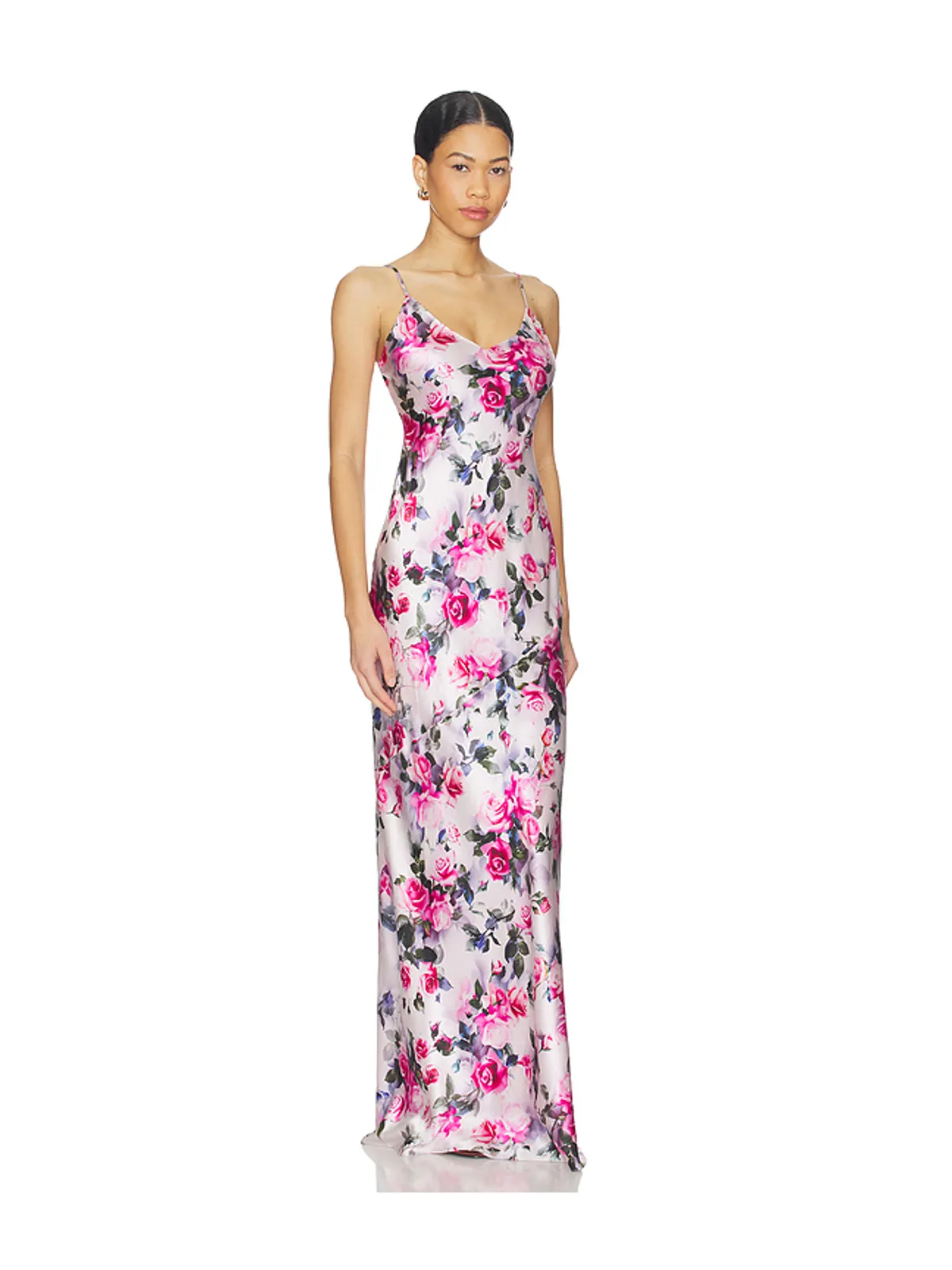 L'AGENCE Serita Maxi V Neck Bias Dress - 画像2