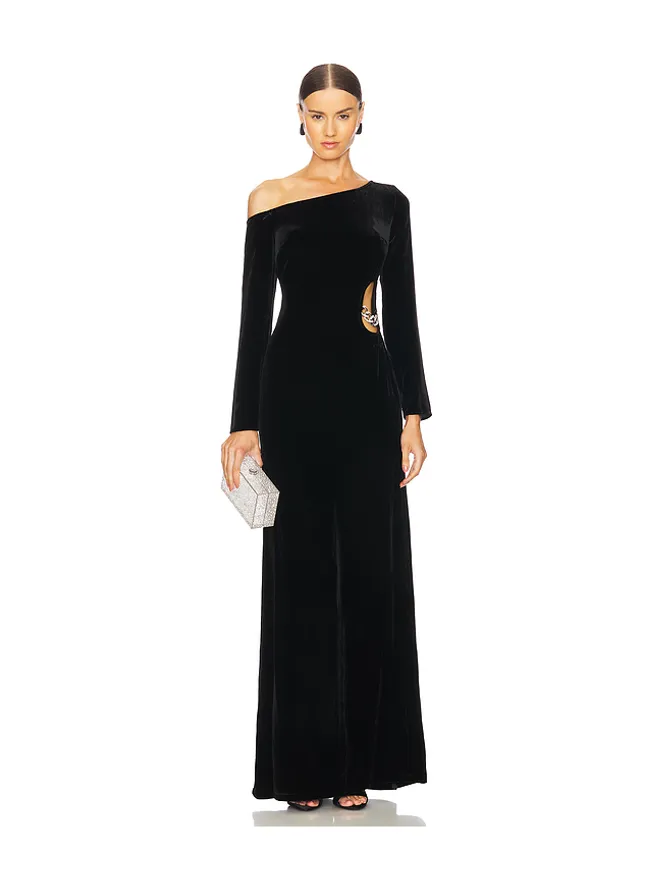 L'AGENCE L'AGENCE SEREN ワンショルダーマキシドレスの商品画像