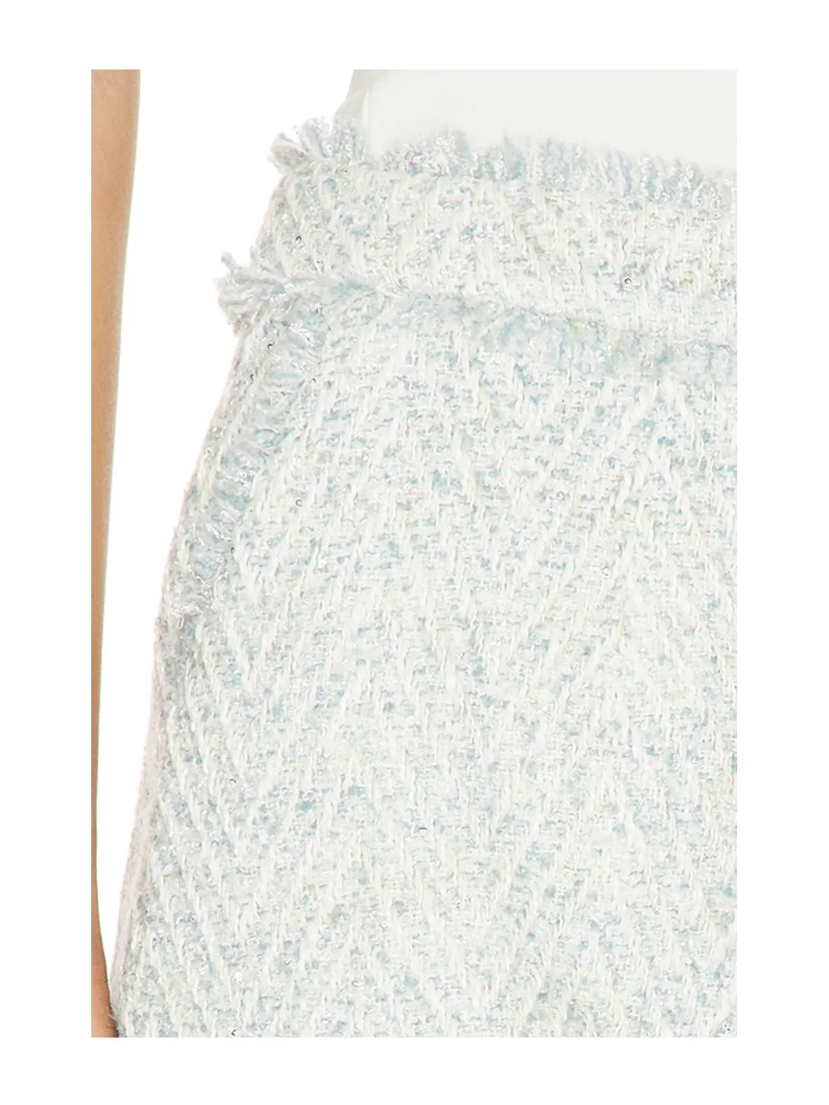 L'AGENCE ASHLEY フリンジショートパンツ - Blue,Ivory. - 画像6