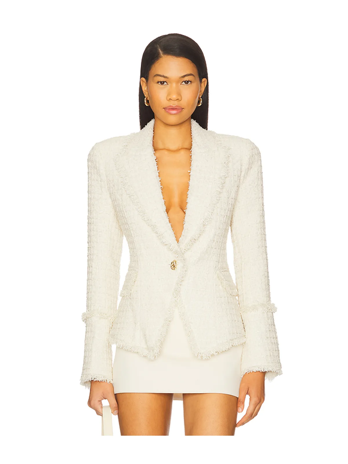 L'AGENCE Kaisley Blazer With Fray - 画像1