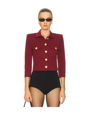 L'AGENCE Kumi Cropped Fitted Jacket - サムネイル1