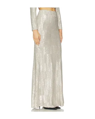 L'AGENCE SEQUIN ZETA スパンコールロングスカート - サムネイル2