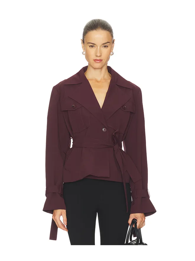LAMARQUE LAMARQUE QUINN CROPPED TRENCH コートの商品画像