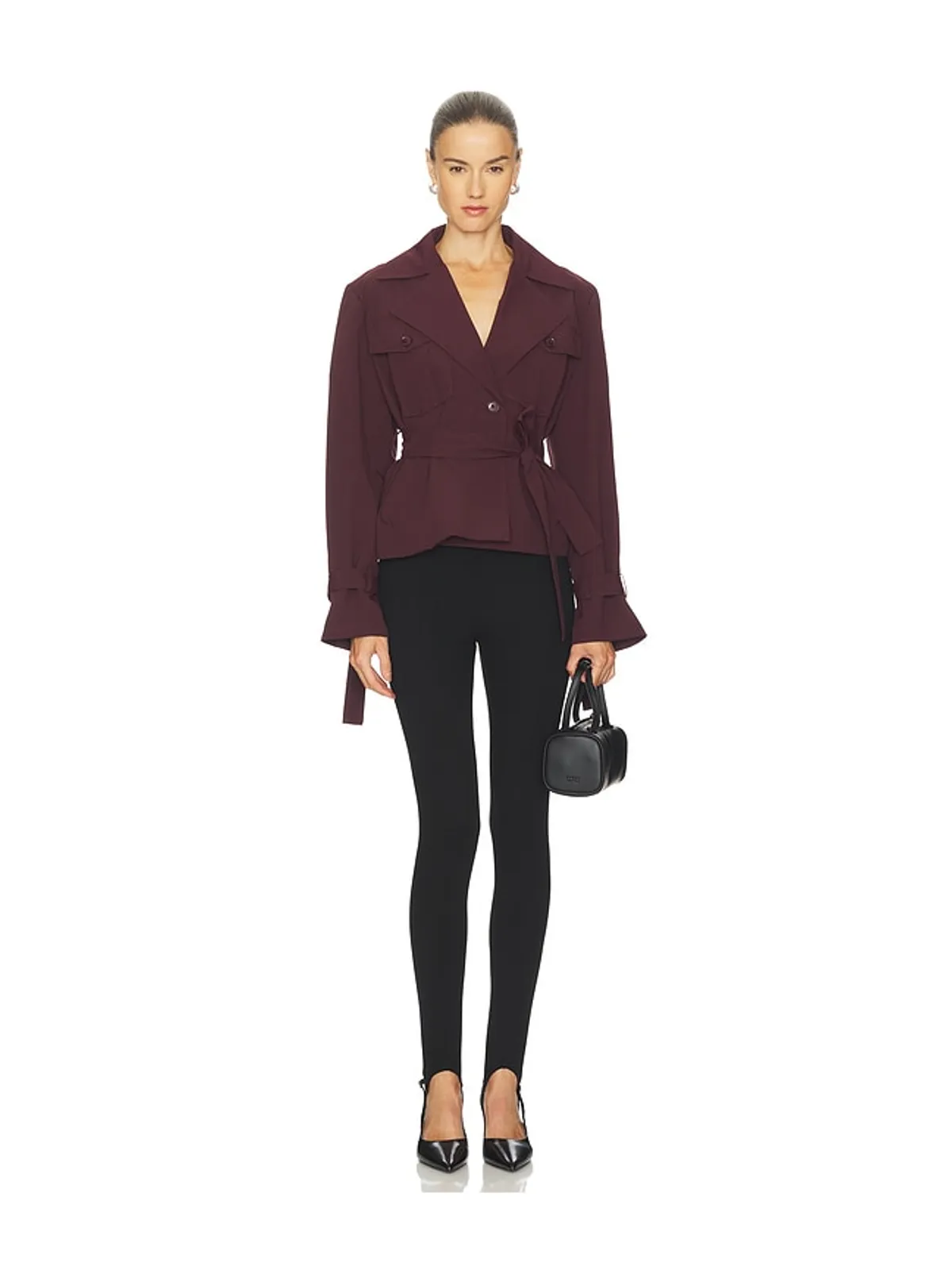 LAMARQUE QUINN CROPPED TRENCH コート - 画像4