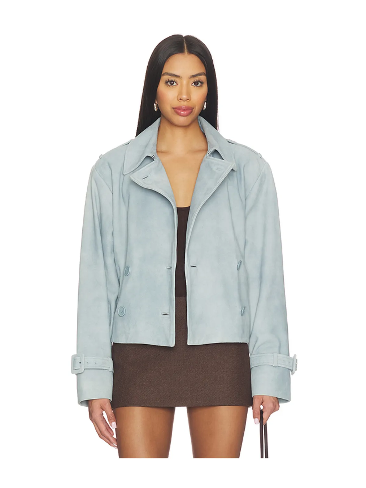 LAMARQUE DHANA CROPPED TRENCH コート - 画像2