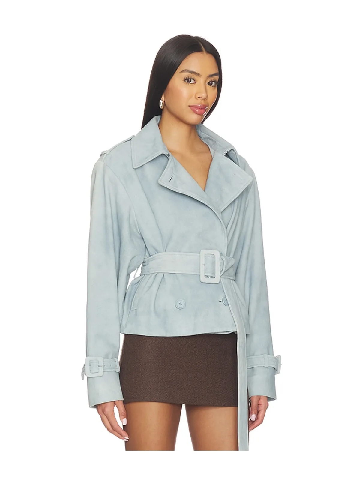 LAMARQUE DHANA CROPPED TRENCH コート - 画像3