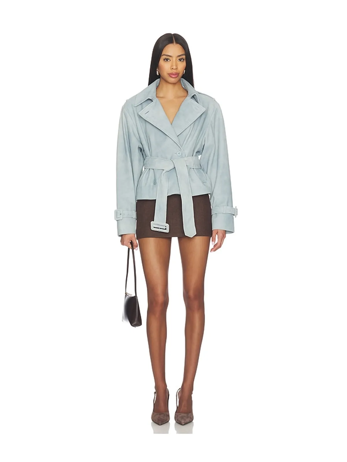 LAMARQUE DHANA CROPPED TRENCH コート - 画像5