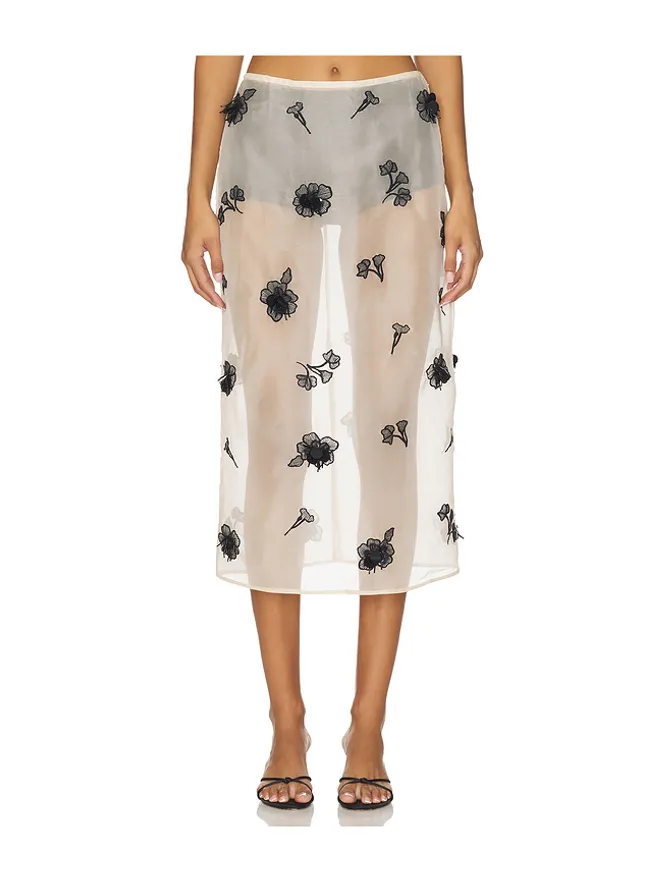 L'Academie L'Academie MINAH スカート - Cream,Black.の商品画像