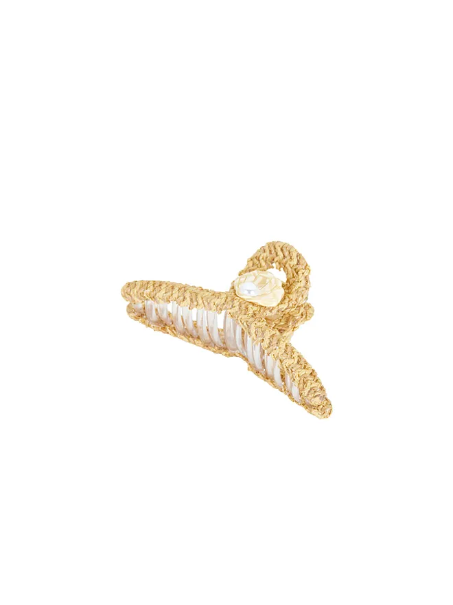 Lele Sadoughi Lele Sadoughi RAFFIA SHELL ヘアクロークリップの商品画像