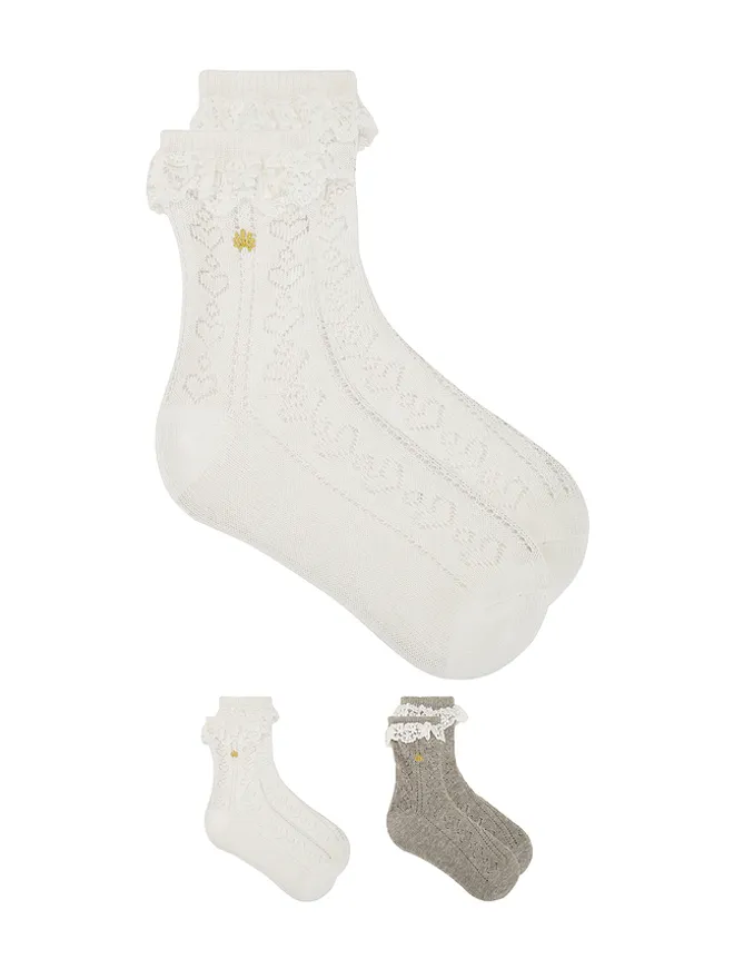 Lele Sadoughi Lele Sadoughi SET OF 2 HEATHER ソックスの商品画像