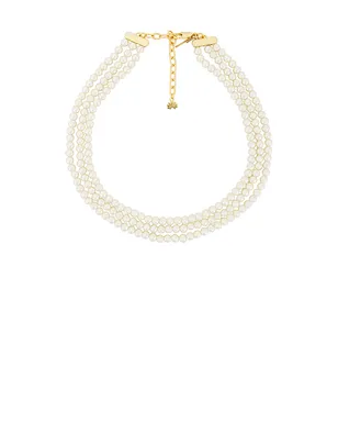 Lele Sadoughi TRIPLE PEARL STRAND ネックレス - サムネイル1