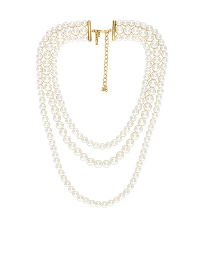 Lele Sadoughi Lele Sadoughi THREE STRAND ネックレスの商品画像