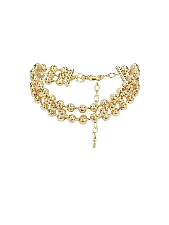 Lele Sadoughi Lele Sadoughi DIANA TRIPLE ROW チョーカーネックレスの商品画像