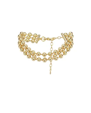 Lele Sadoughi DIANA TRIPLE ROW チョーカーネックレス - サムネイル1