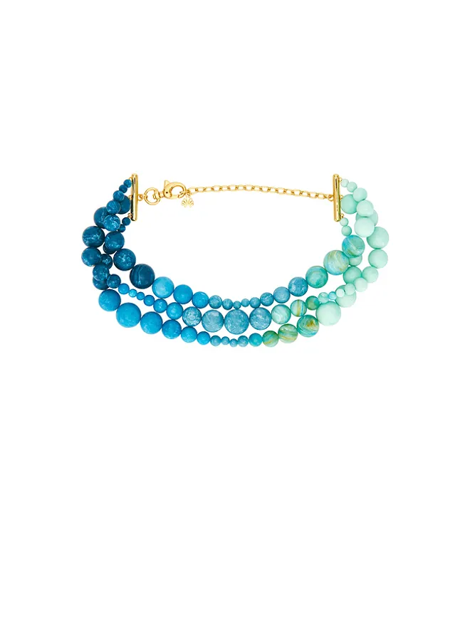 Lele Sadoughi Lele Sadoughi Riviera Diana Triple Row Necklaceの商品画像
