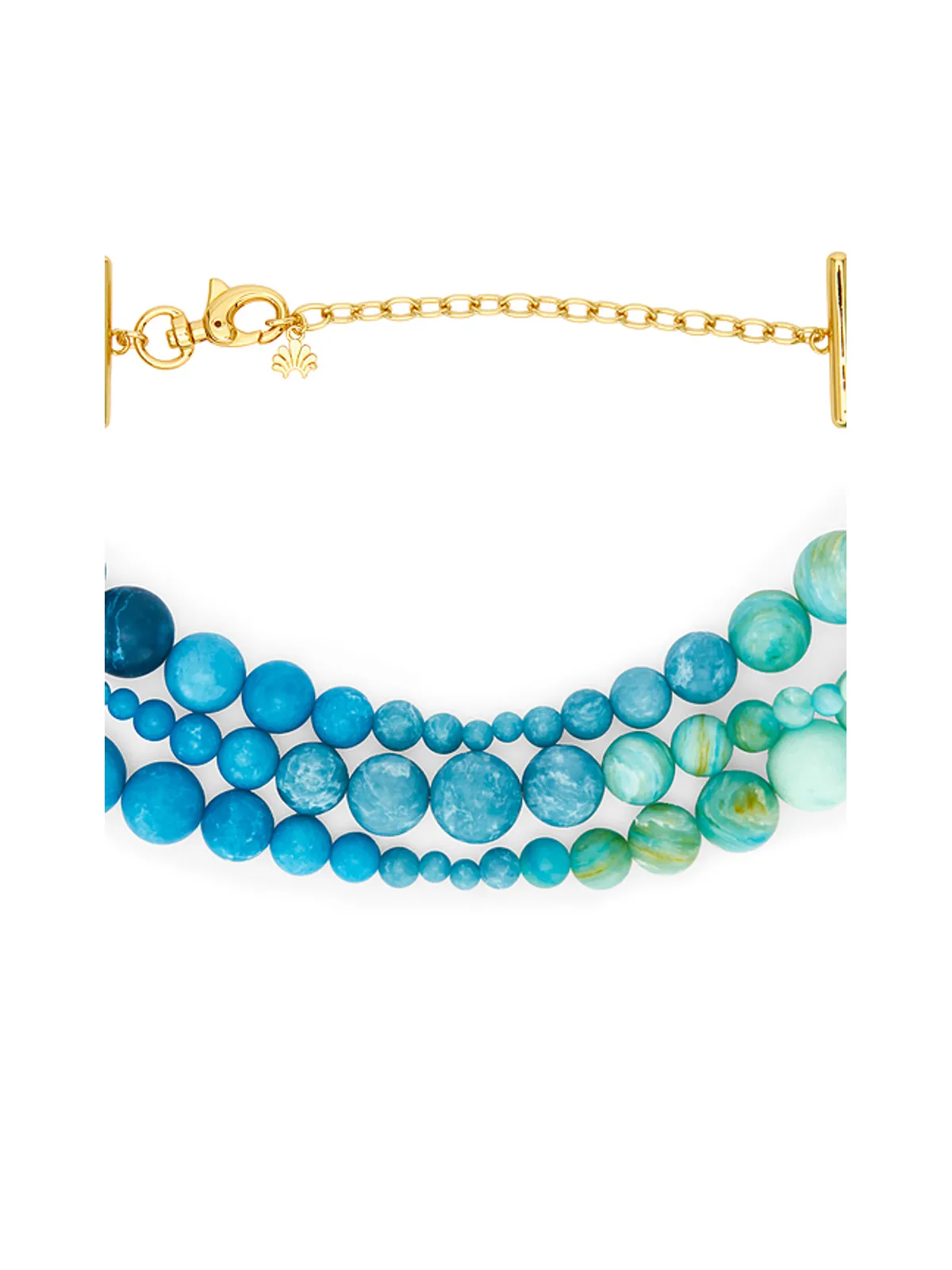 Lele Sadoughi Riviera Diana Triple Row Necklace - 画像2