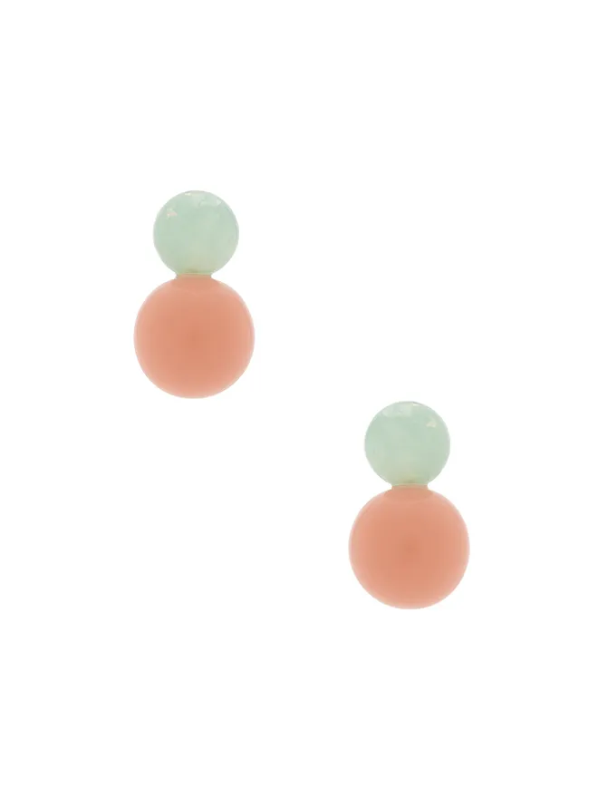 Lele Sadoughi Lele Sadoughi OASIS ドロップイヤリング - Blush,Mint.の商品画像