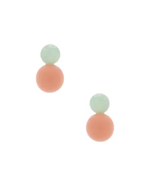 Lele Sadoughi OASIS ドロップイヤリング - Blush,Mint. - サムネイル1