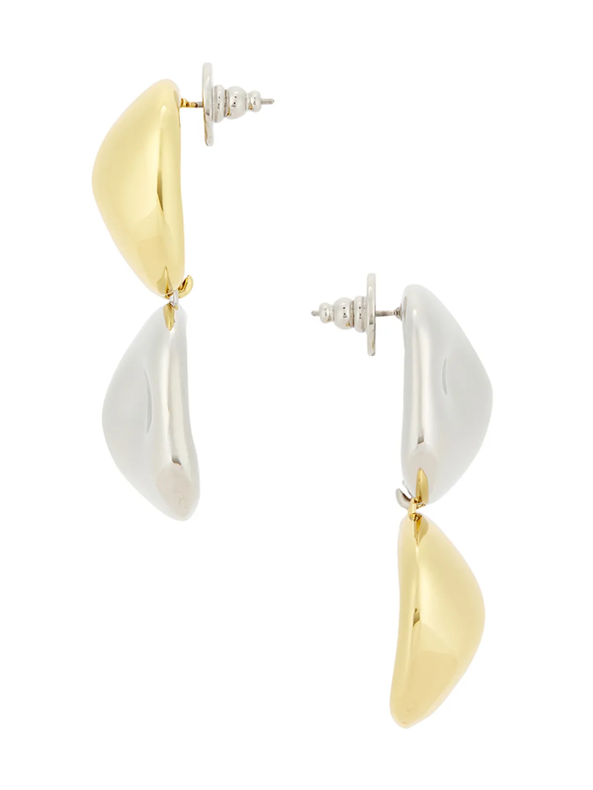 LELET NY ZOE ドロップイヤリング - Metallic Gold,Metallic Silver. - 画像2