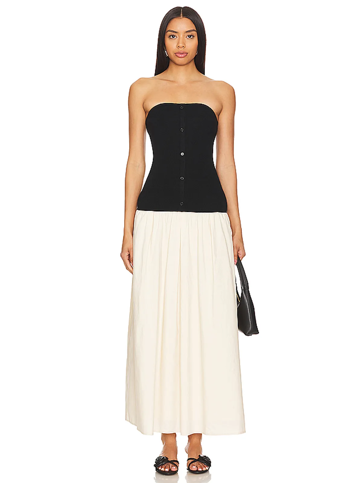 Line & Dot TANNER ドレス - Black,Cream. - 画像1
