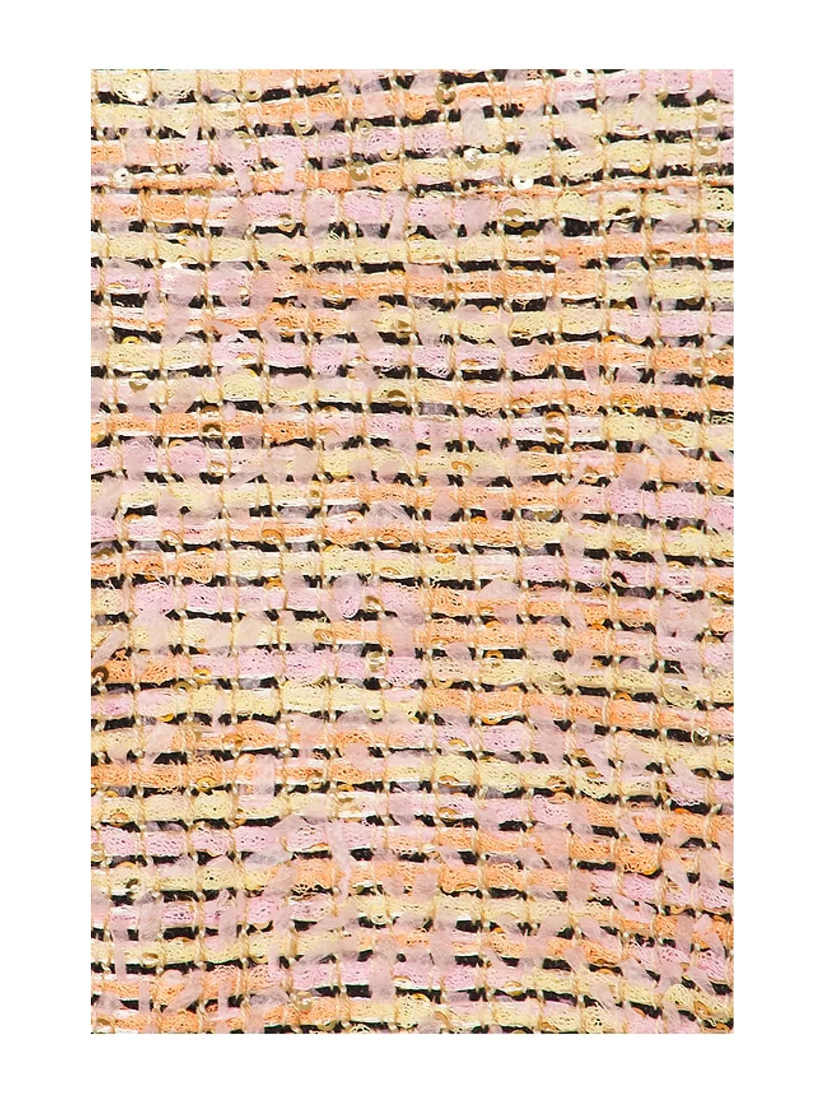 Line & Dot SUNSET ツイードミニドレス - Orange,Pink. - 画像4