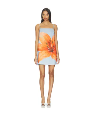 Line & Dot AVAH ミニドレス - Baby Blue,Orange. - サムネイル1