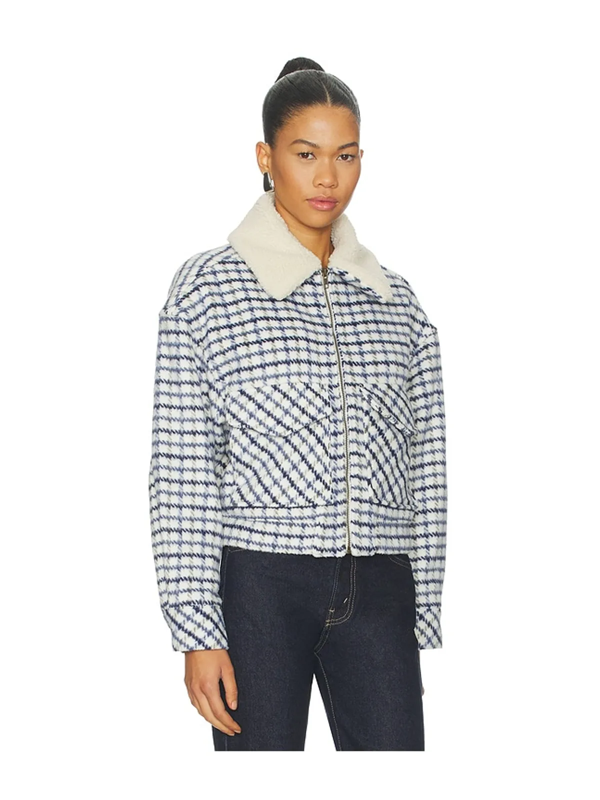 LEVI'S SHRUNKEN 90S WOOLY トラッカージャケット - White,Black. - 画像3