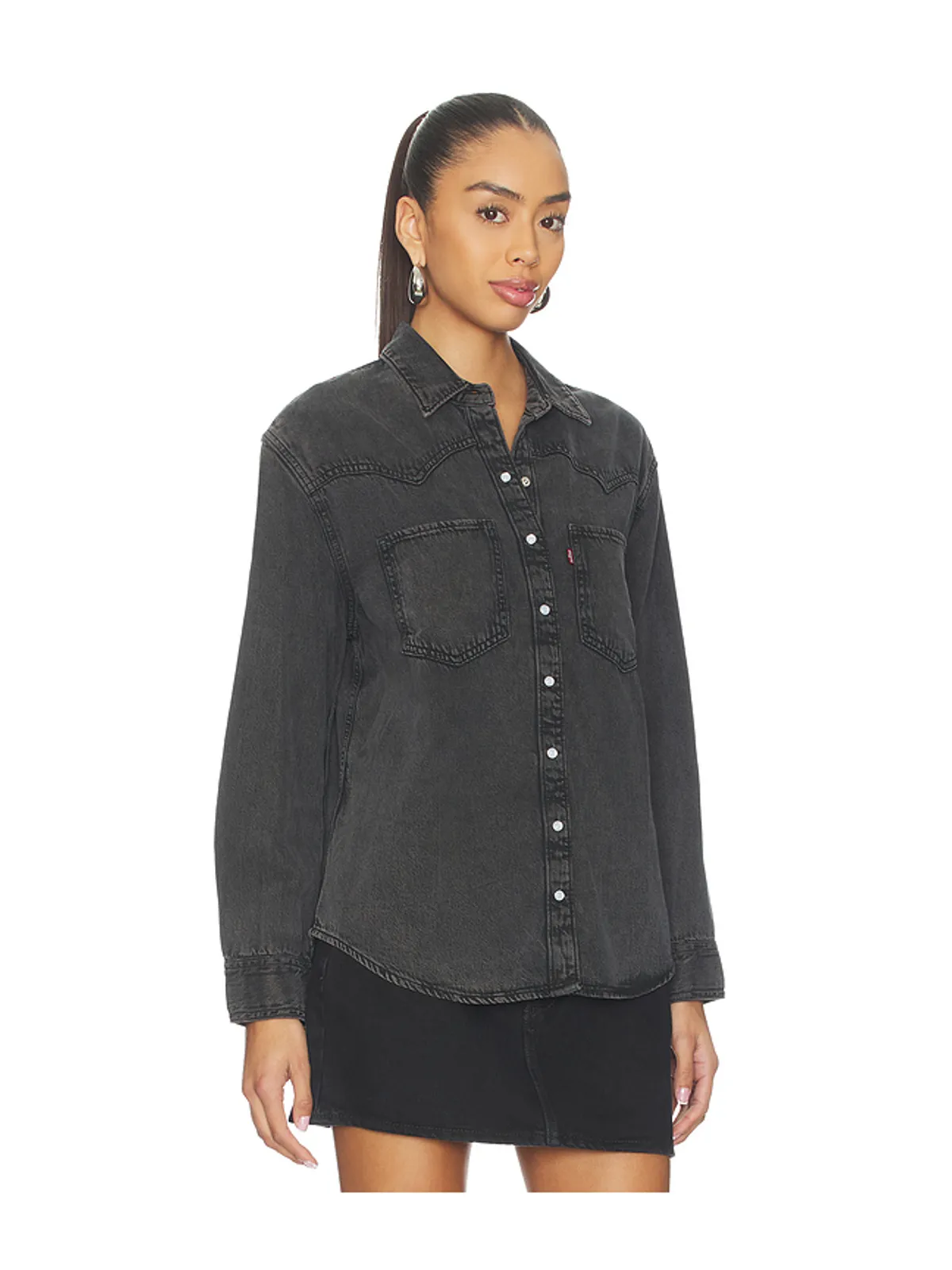 LEVI'S TEODORA WESTERN デニムシャツ - 画像2