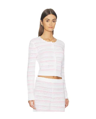 LoveShackFancy DESSA カーディガン - Pink,White. - サムネイル2
