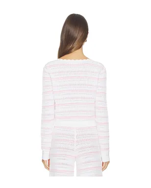 LoveShackFancy DESSA カーディガン - Pink,White. - サムネイル3