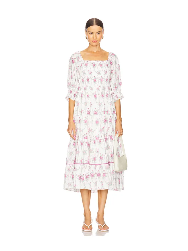 LoveShackFancy LoveShackFancy RIGBY ドレス - White,Blush.の商品画像
