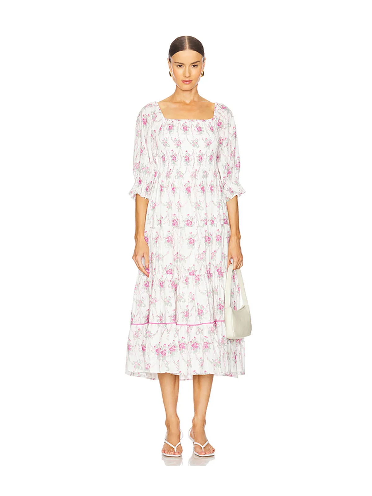 LoveShackFancy RIGBY ドレス - White,Blush. - 画像1