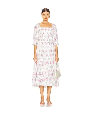 LoveShackFancy RIGBY ドレス - White,Blush. - サムネイル1