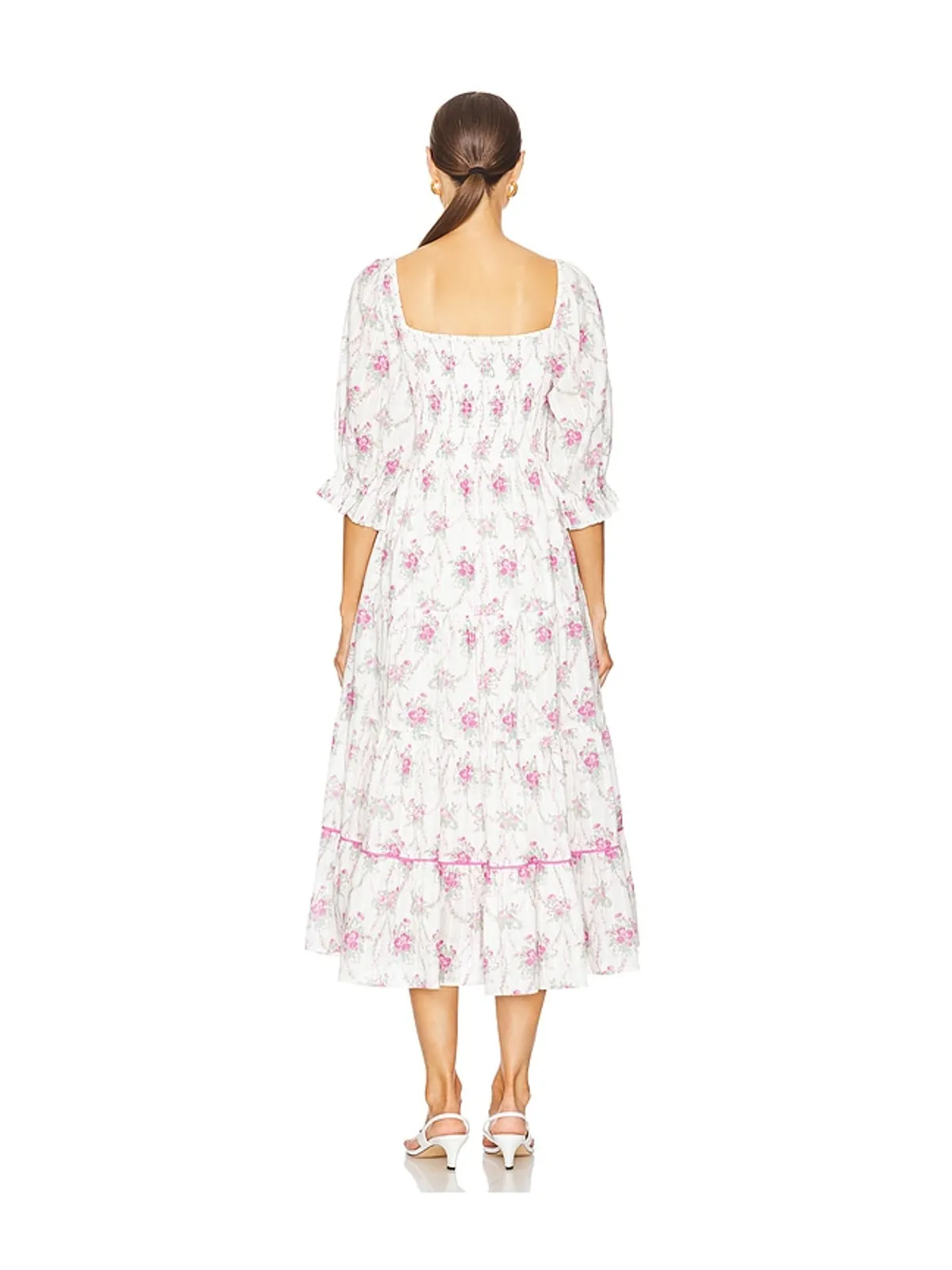 LoveShackFancy RIGBY ドレス - White,Blush. - 画像3