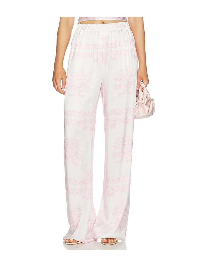 LoveShackFancy LoveShackFancy HELIA パンツ - White,Pink.の商品画像