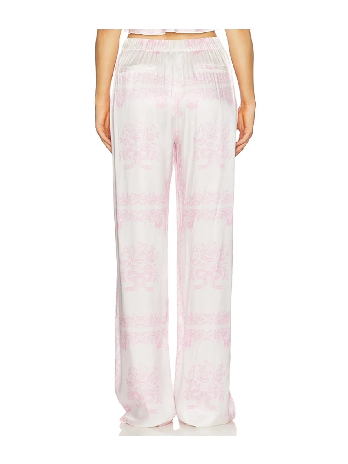 LoveShackFancy HELIA パンツ - White,Pink. - 画像4