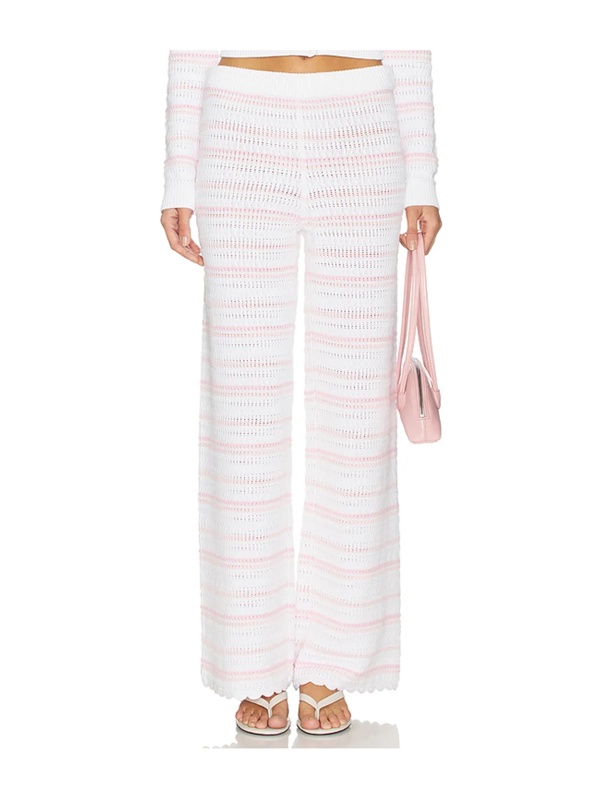 LoveShackFancy CLARABETH パンツ - Pink,White. - 画像1