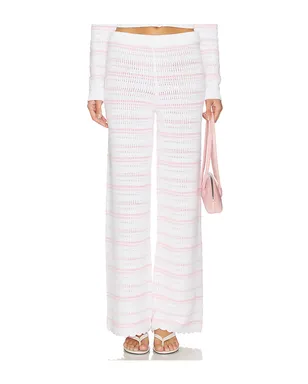 LoveShackFancy CLARABETH パンツ - Pink,White. - サムネイル1