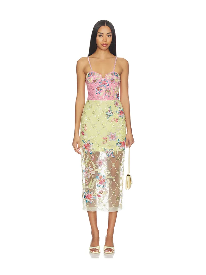 LA FUORI LA FUORI DRESS ドレス - Pink,Yellow.の商品画像
