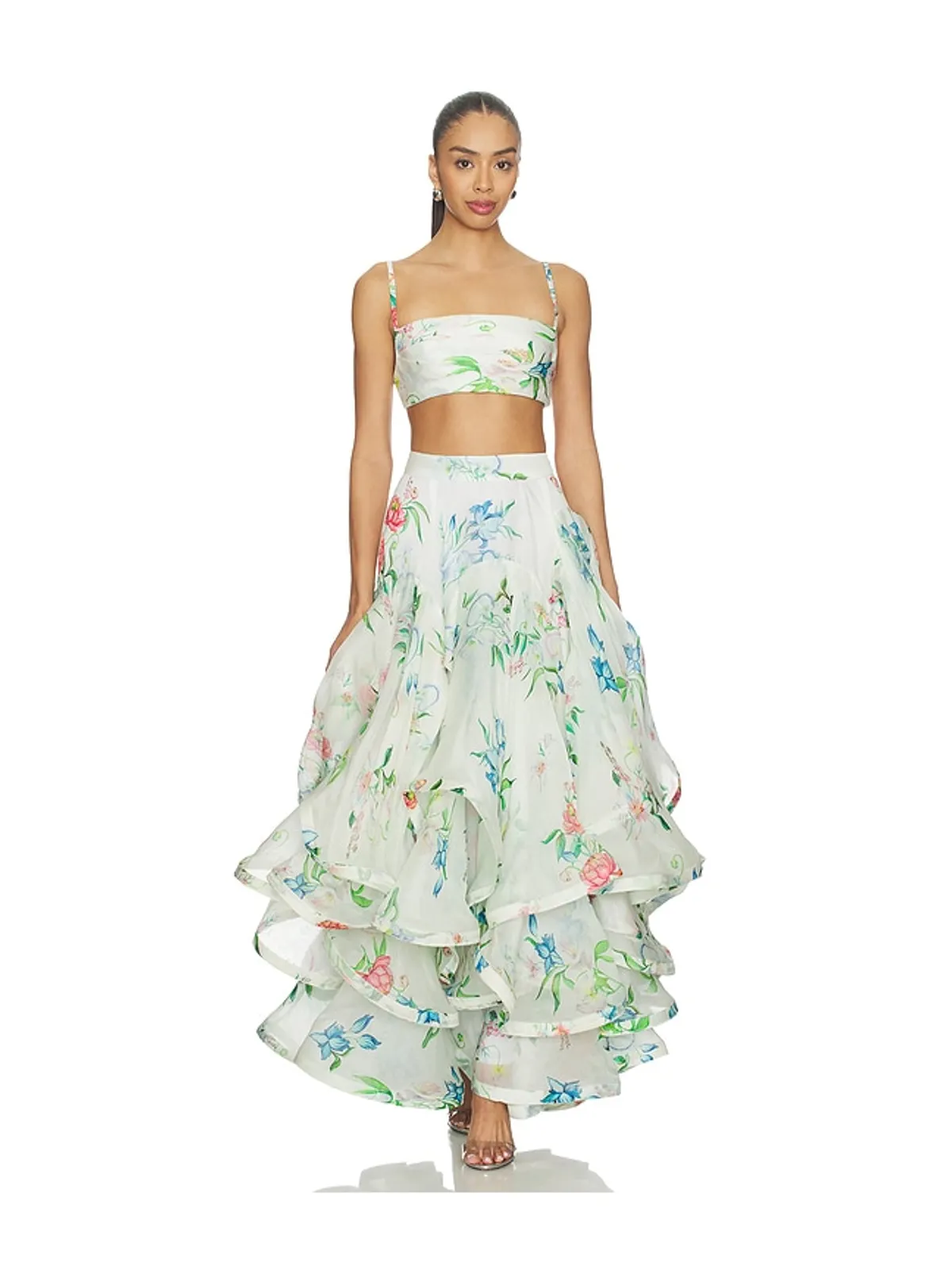 LA FUORI TOP トップ - White,Green. - 画像4